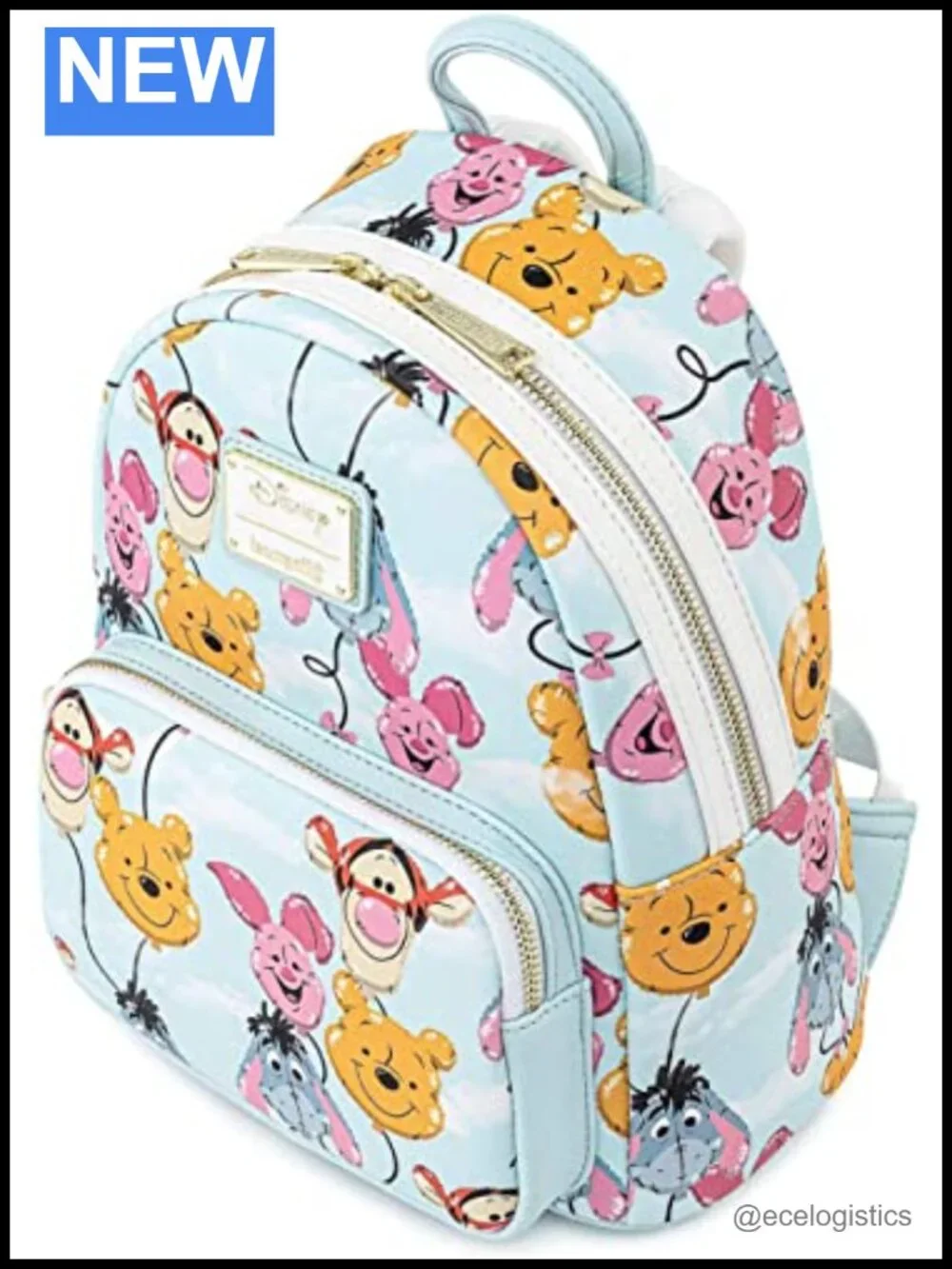 Loungefly Disney Winnie the Pooh Double Strap Shoulder Bag Faux Leather Purse